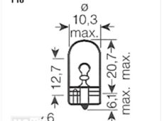 Lamp T10 12V  2W Wedge Osram CE (1)