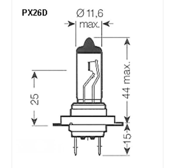 Lamp PX26D H7 12V 55W Osram CE Keur (1)