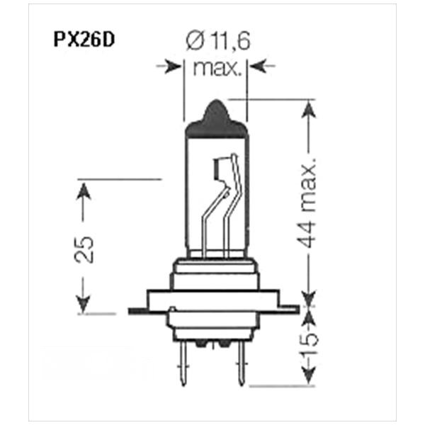 Lamp PX26D H7 12V 55W Osram CE Keur (1)