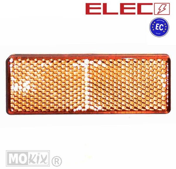 Zijreflector Rechthoek 85.5x31.5 Oranje Plak CE