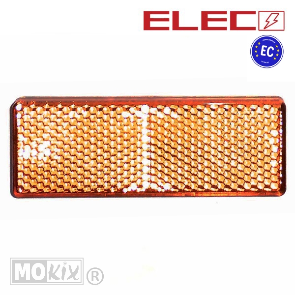Zijreflector Rechthoek 85.5x31.5 Oranje Plak CE