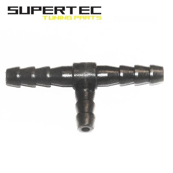 Slangverbinder T-Stuk 6mm Zwart Supertec