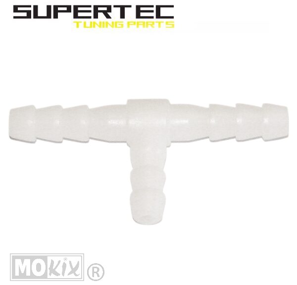 Slangverbinder T-Stuk 6mm  WIT Supertec