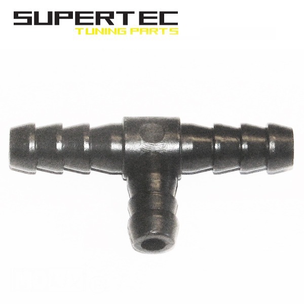 Slangverbinder T-Stuk 8mm Zwart Supertec