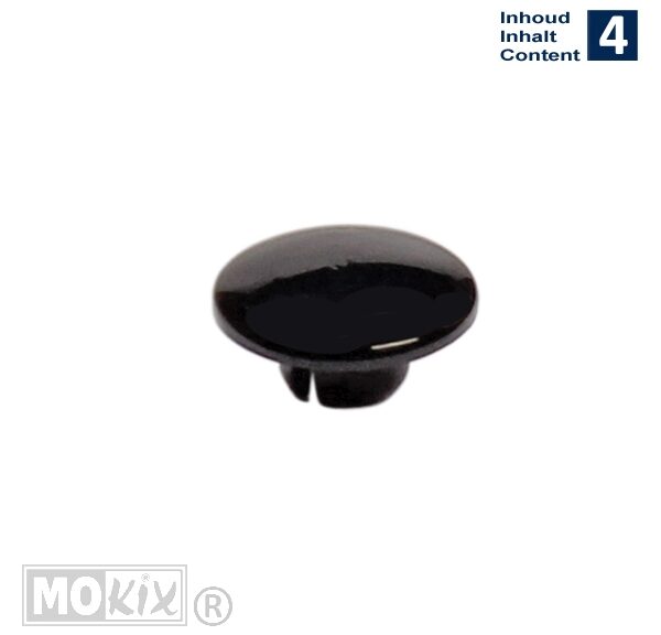 Afdekkapjes Voor M6 Inbus Zwart 4stuks