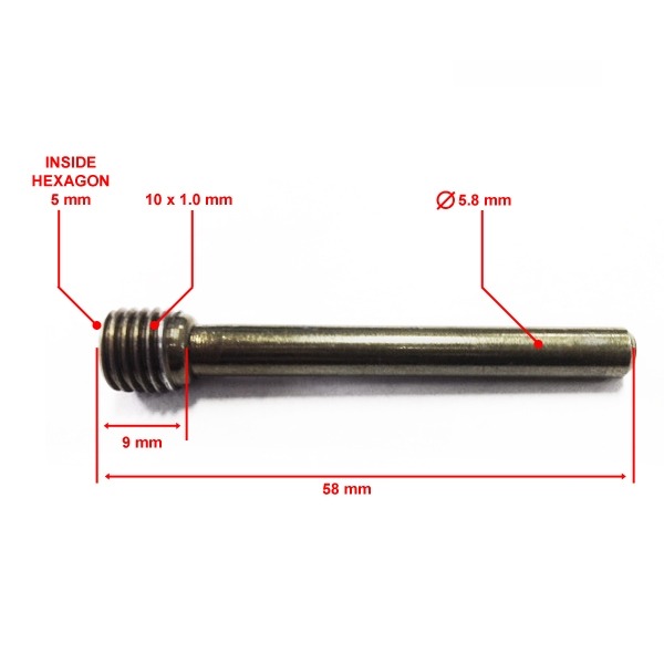Remklauw Stift Voor China Classic LX /Agility 58mm - Supertec