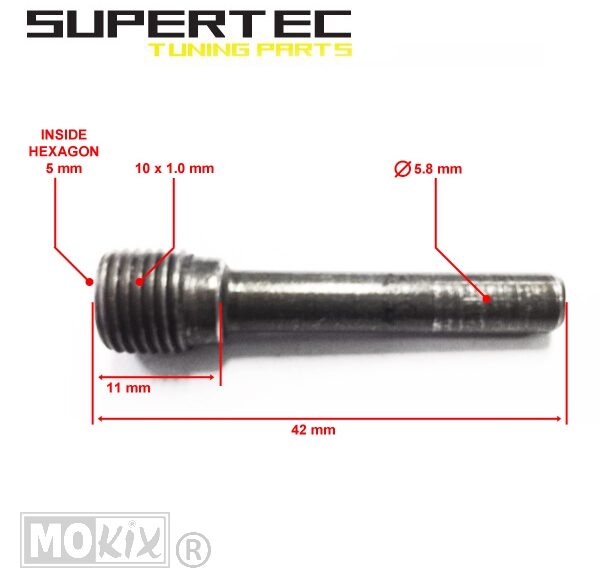 Remklauw Stift Voor Peugeot Speedfight 3/4 42mm - Supertec