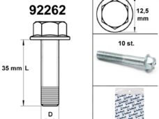 Flens Carter Bouten SW 8 M6x 35 Blank 10st - Bollard