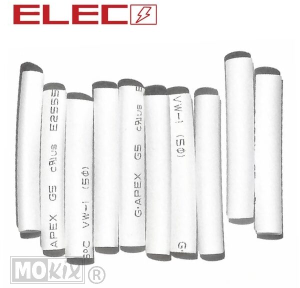 Krimpkous 3.5mm X 40mm WIT 10st