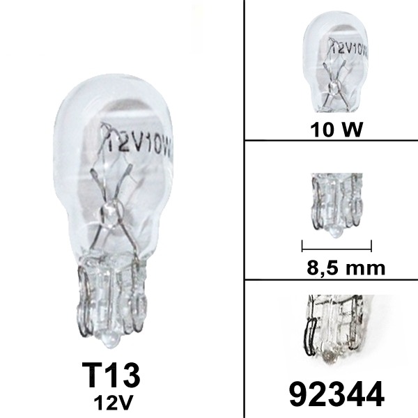 Lamp T13 12V 10W (1) - Bollard