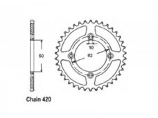 Achtertandwiel Skyteam 50mm 4gats 40 Tands - IGM