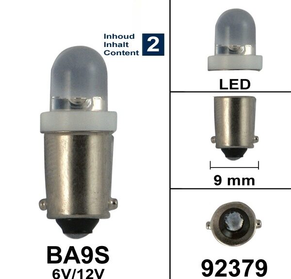Lamp BA9S 6V/12V LED WIT Bollard (2)
