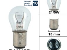Lamp BAY15D  6V 21/5W (10) - Bosma