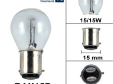 Lamp BAX15D  6V 15/15W (10) - Bollard
