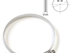 Slangklem 12mm RVS 68x85mm Per Stuk