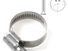Slangklem 12mm RVS 15x24mm Per Stuk