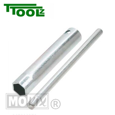 Bougiesleutel Bromfiets 2T 21mm X 120 (Ø14mm SW21) - TTOOLZ