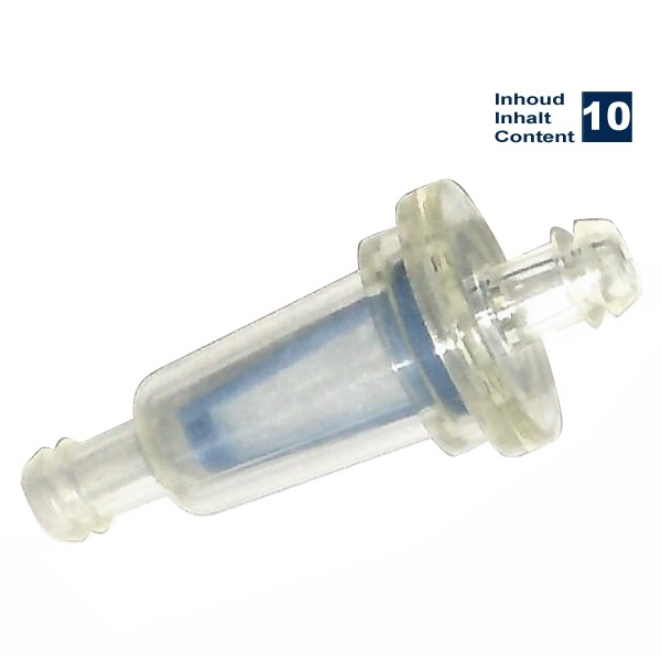 Benzinefilter UNI Voor 6MM Slang Rond Klein (10) - Supertec