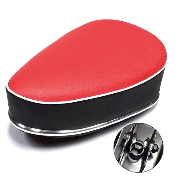 Zadel UNI/Puch Condor Triangel Zwart/Rood