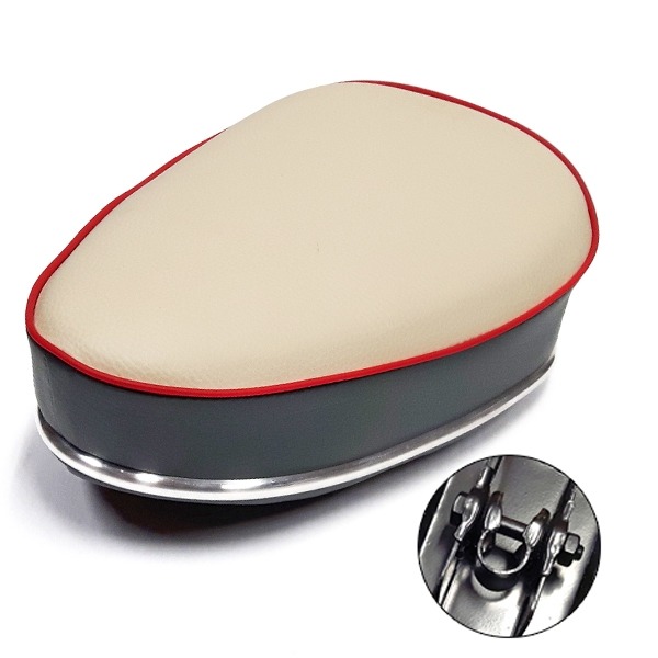 Zadel UNI/Puch Condor Triangel Zwart/Creme