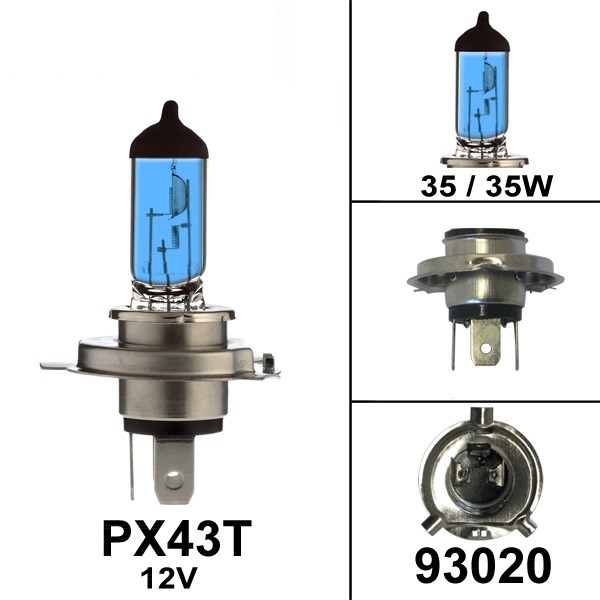Lamp PX43T 12V 35/35W HS1 Blauw (1) - Bollard