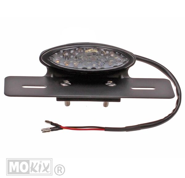 93192 ACHTERLICHT UNI OVAAL LED (BLANK) CE + STEUN ZWART