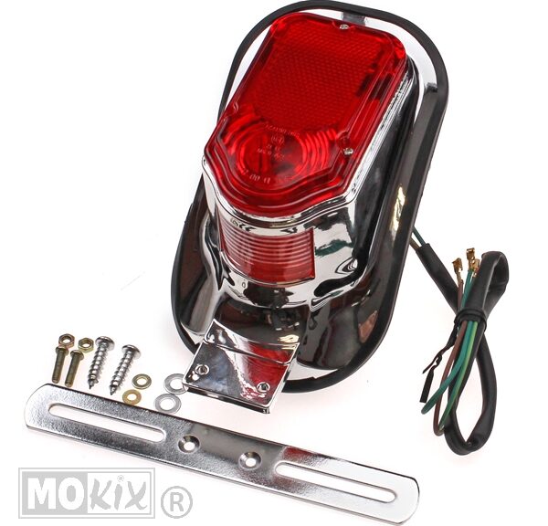 93199 ACHTERLICHT UNI OPBOUW MODEL (ROOD) CHROOM ELEC