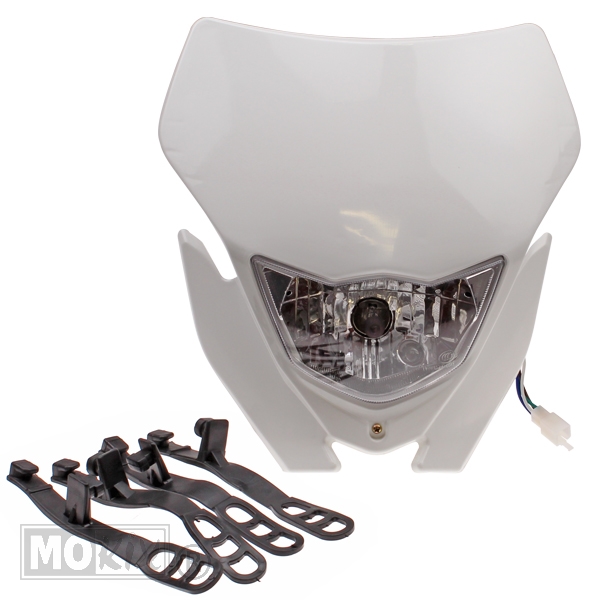 Koplampspoiler UNI Enduro Compl (NON CE) WIT