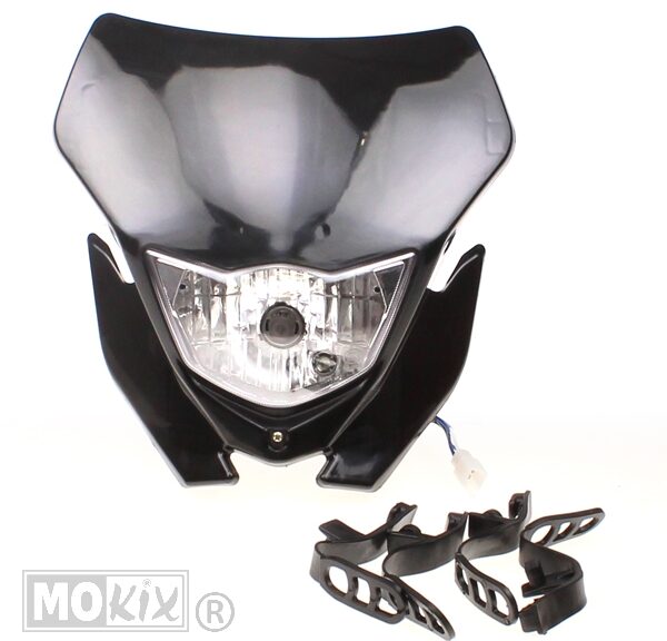 93315 KOPLAMPSPOILER UNI ENDURO COMPL (NON CE) ZWART