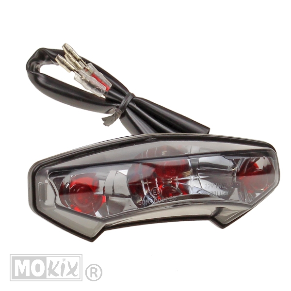 Achterlicht UNI LED + Kenteken Verl. 3 LED CE