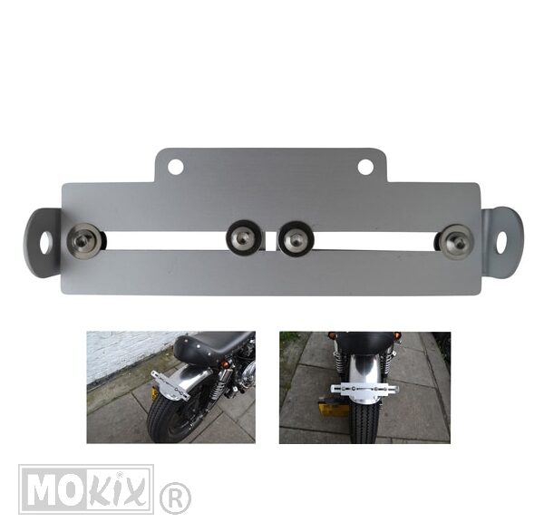 Kentekenplaathouder UNI Aluminium MET RAW Aansl.