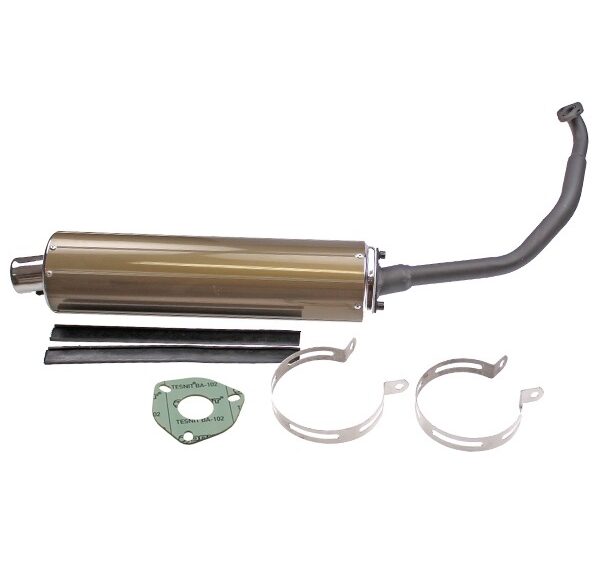 Uitlaat China Scooter GY6 125cc Grijs Silex