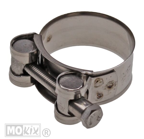 Uitlaatklem Bocht 36-39mm (20mm) M6 RVS Silex