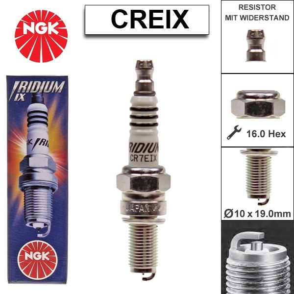 Bougie NGK CR 7EIX Iridium (1)