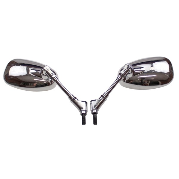 Spiegel UNI Retro Chroom Links/Rechts M10 SET - MKX