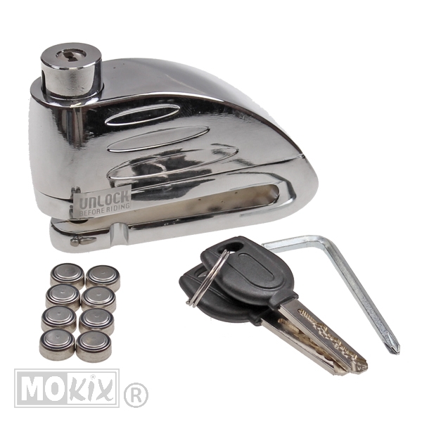 Schijfremslot MKX 6mm Chroom (MET Alarm)