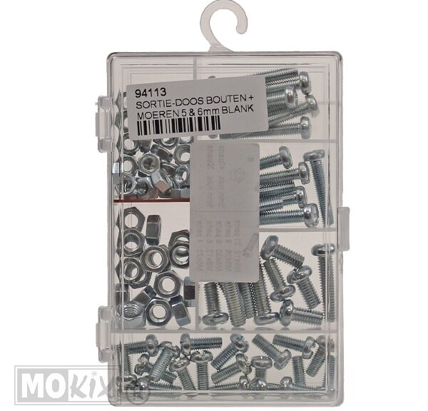Sortie-Doos Bouten + Moeren 5 & 6mm Blank (50) - Bollard