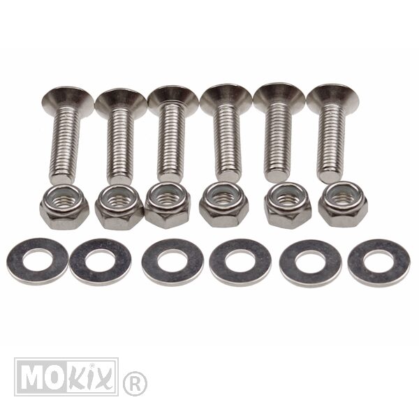 Remschijf Verzonken-Bout SET M8x30mm Blank (6) - Supertec