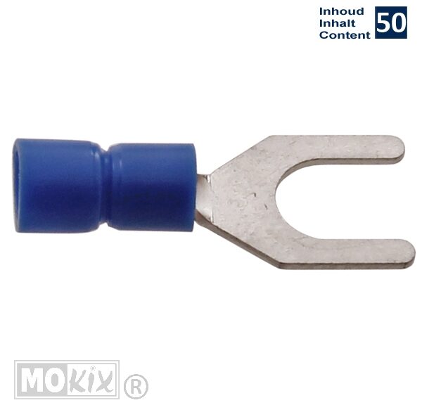 Schuifstekker Vork 6mm ISO 50st Elec