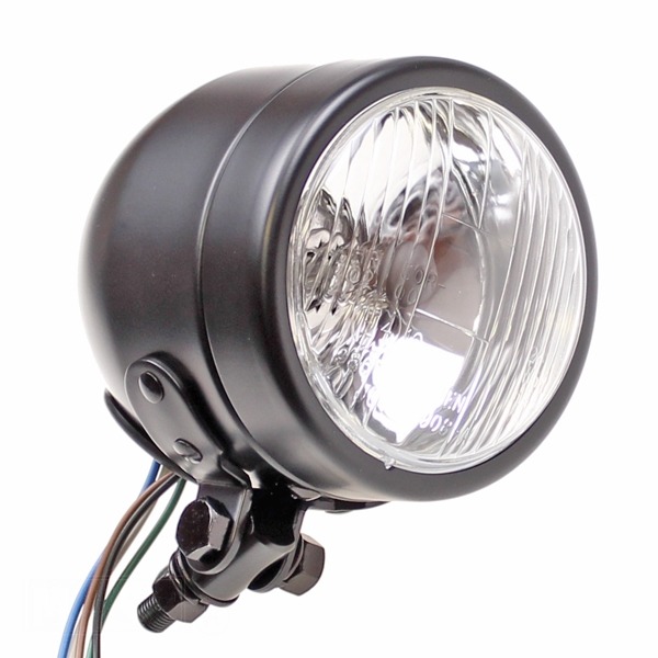 Koplamp Universeel Custom 110mm CE MAT Zwart
