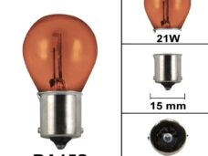 Lamp BA15S 12V 21W CE Keur Amber (1)