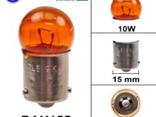 Lamp BAU15S 12V 10W Oranje CE (10) - Bollard