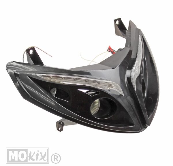 Koplamp Peugeot Speedfight LED RAW Zwart