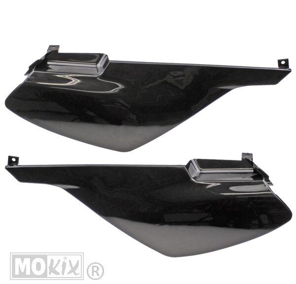 Zijkap SET Derbi Senda-R 00-"08 L/R Achter Zwart" - MKX