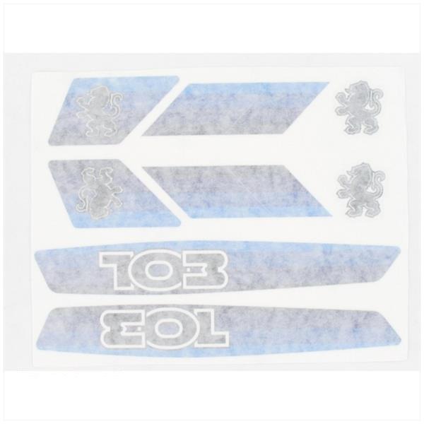 Peugeot 103 Stickerset Blauw 8 Delig