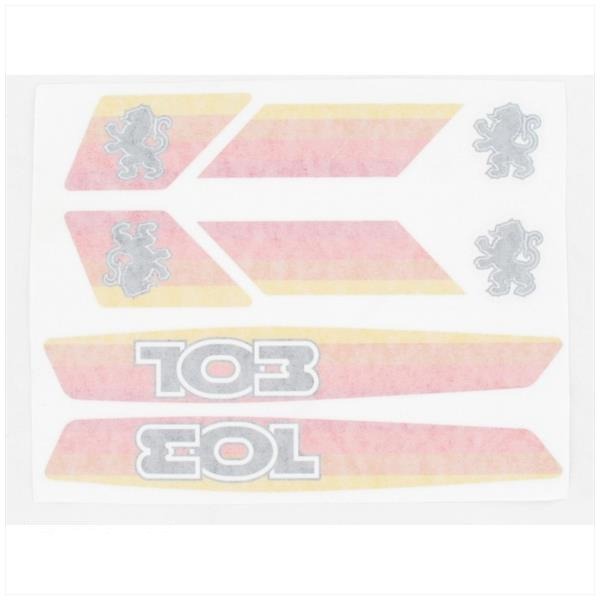 Peugeot 103 Stickerset Oranje 8 Delig