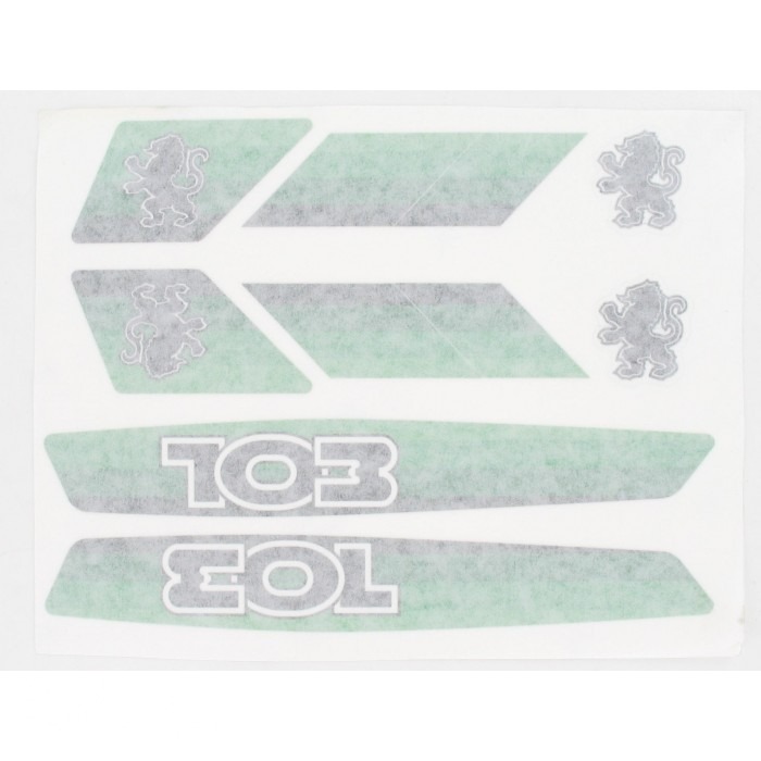 Peugeot 103 Stickerset Groen 8 Delig