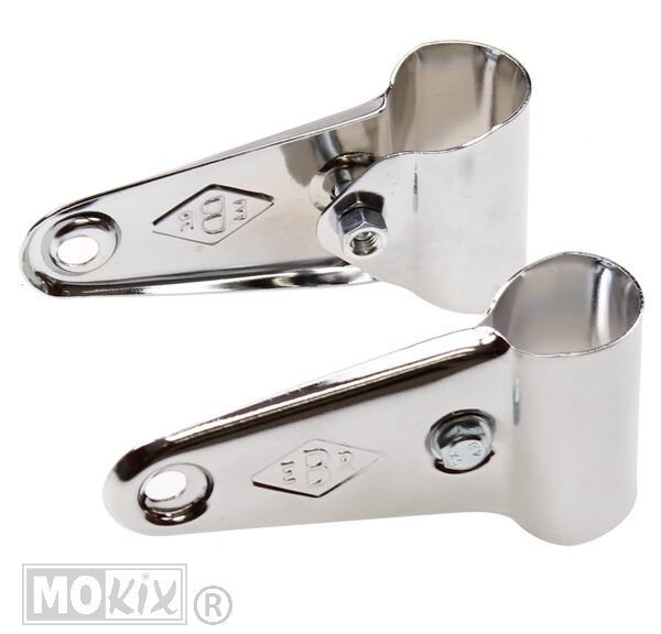 Koplamp-Haak SET UNI 28mm EBR Vork Chroom  (2)