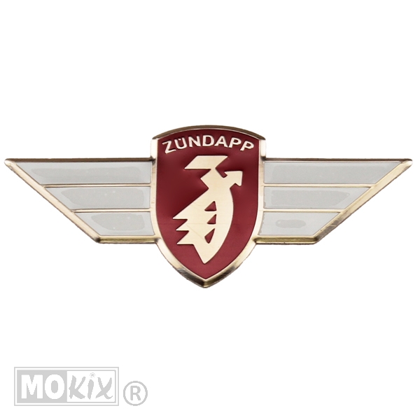 Zundapp Vleugel Embleem Sticker Rood/WIT