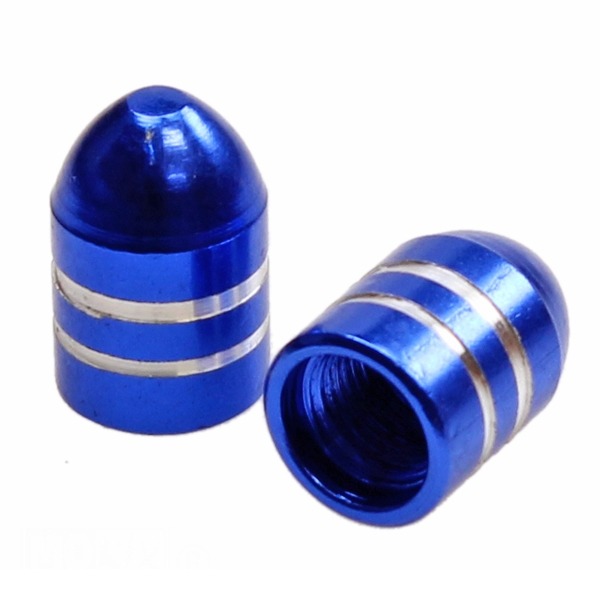 Ventieldop SET Aluminium Punt Blauw